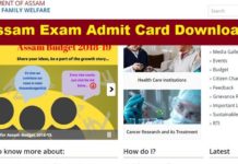 dhs Assam admit card