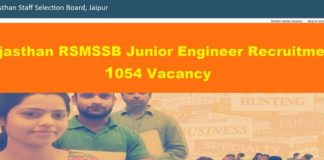 Rajasthan RSMSSB JEN Recruitment