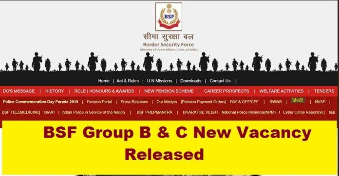 bsf new vacancy Group B & C