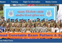 CRPF Head Constable Exam Pattern