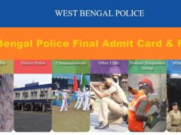 West Bengal Police Recruitment Final Admit Card