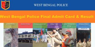 West Bengal Police Recruitment Final Admit Card