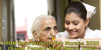MOH Recruitment For Nurses 2020 (Saudi Female Staff Nurse Jobs)