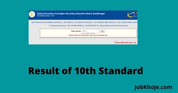 Result of 10th Standard