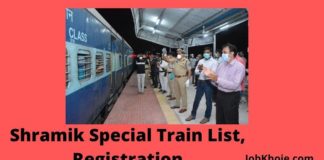 Shramik Special Train List, Registration